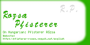 rozsa pfisterer business card